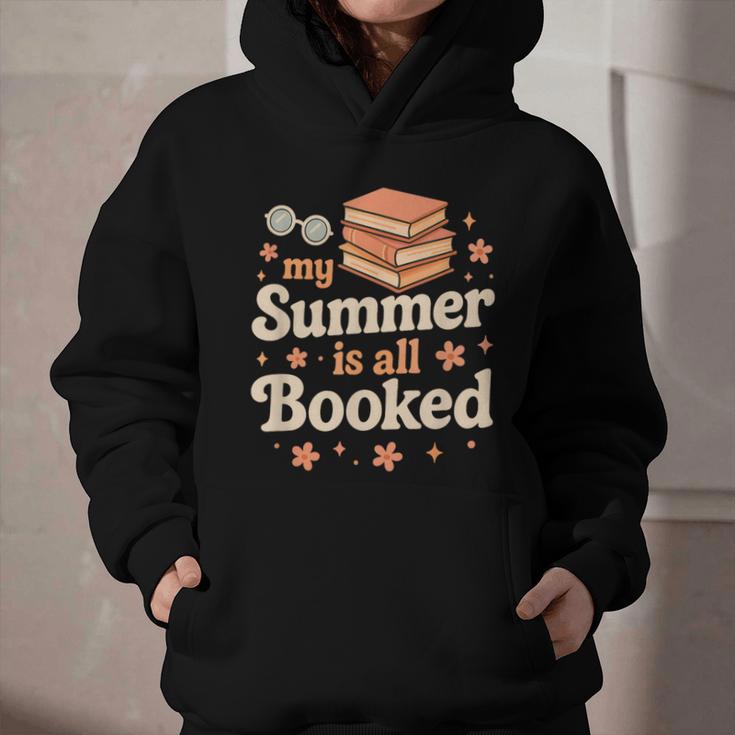 My Summer Is All Booked Book Lover Reading Vacation 2025 Graphic Youth Hoodie