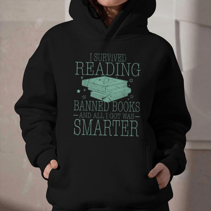 I Survived Reading Banned Books And All I Got Was Sma Graphic Youth Hoodie