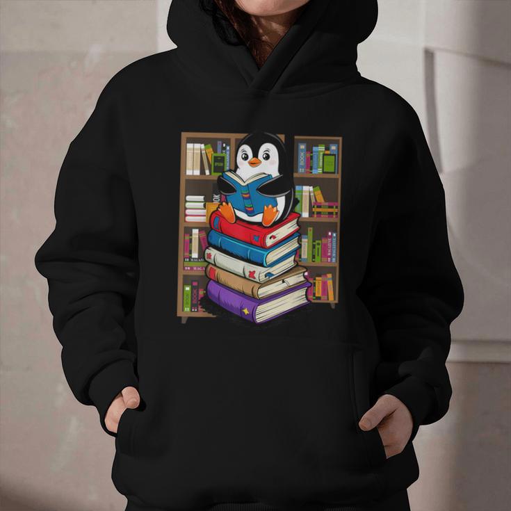 Teacher Librarian Kawaii Penguin Book Lover Penguin Graphic Youth Hoodie