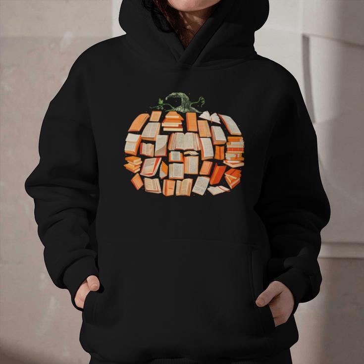 Thanksgiving Fall Books Pumpkins Vintage Library Teacher Kid Graphic Youth Hoodie