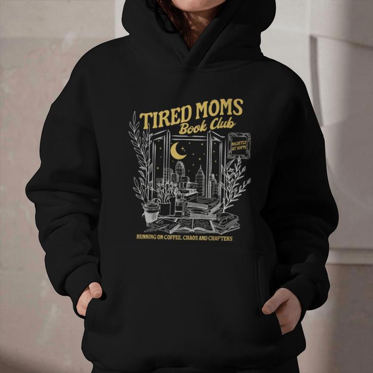 Tired Moms Club Bookish Book Lover Homebody Fall Book Club Graphic Youth Hoodie