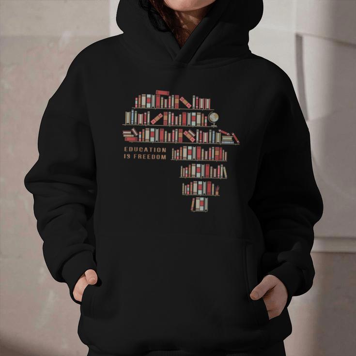 History Book Education Is Freedom Graphic Youth Hoodie