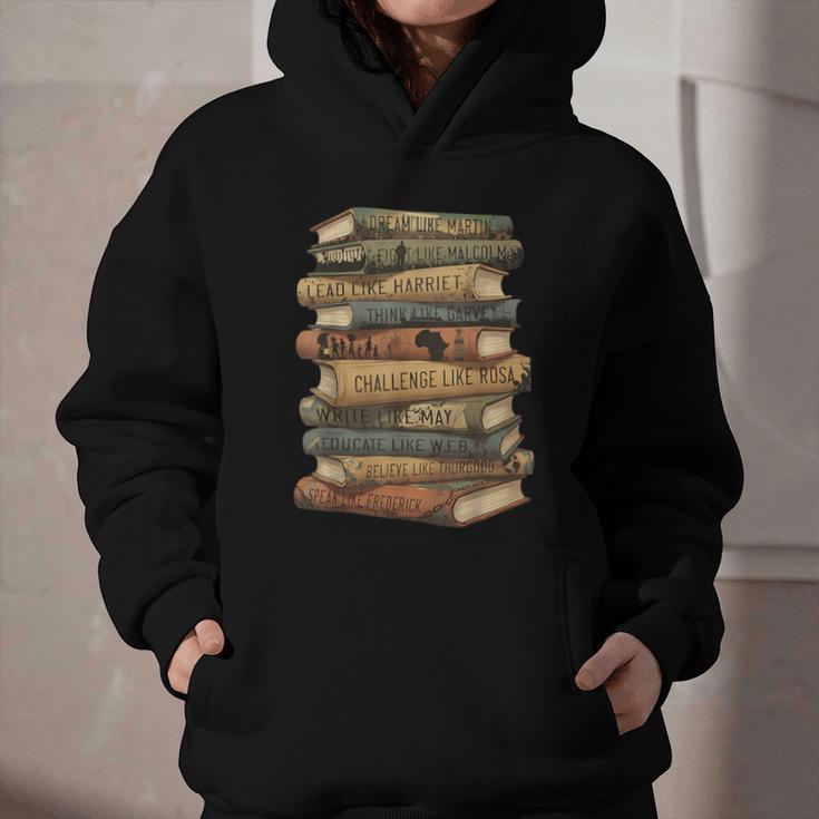 History Books Dream Like Martin Quote Black History Mo Graphic Youth Hoodie
