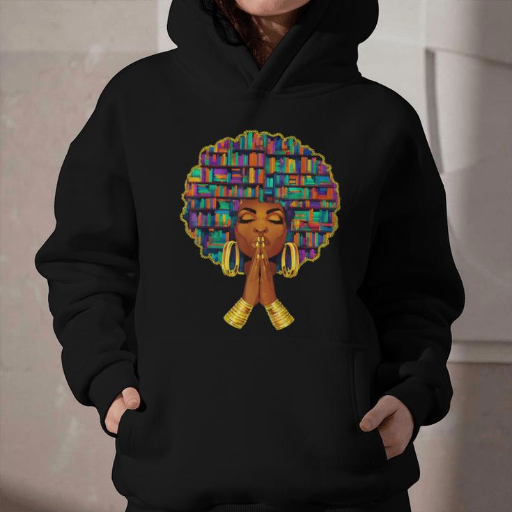 History Month Afro Women Book Lover Librarian Teacher Graphic Youth Hoodie