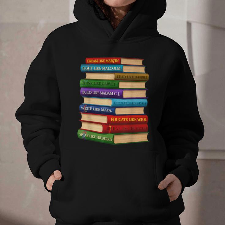History Month Educated Black Leaders Reading Books Graphic Youth Hoodie