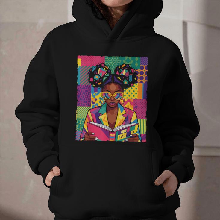 History Month Educated Black Women Girls Reading Book Graphic Youth Hoodie