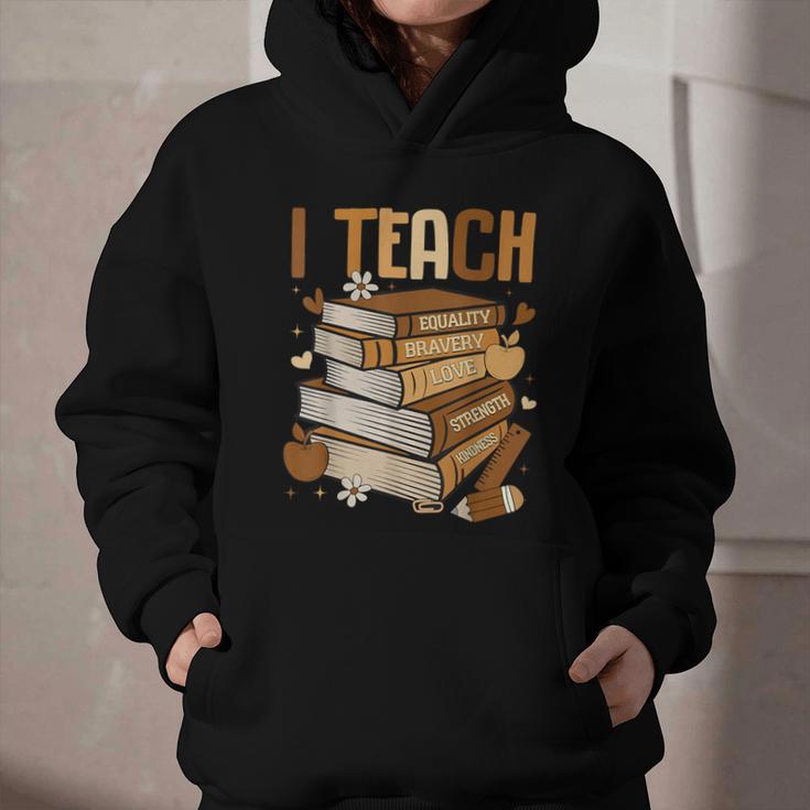 History Month I Teach Melanin Book Black Teacher Graphic Youth Hoodie