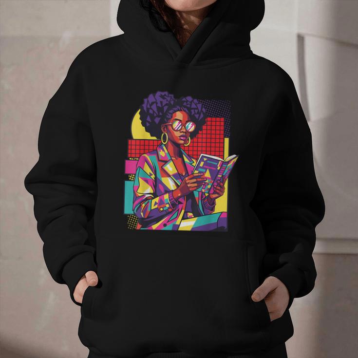 History Woman Reading Book Geometric Girl Educated Graphic Youth Hoodie