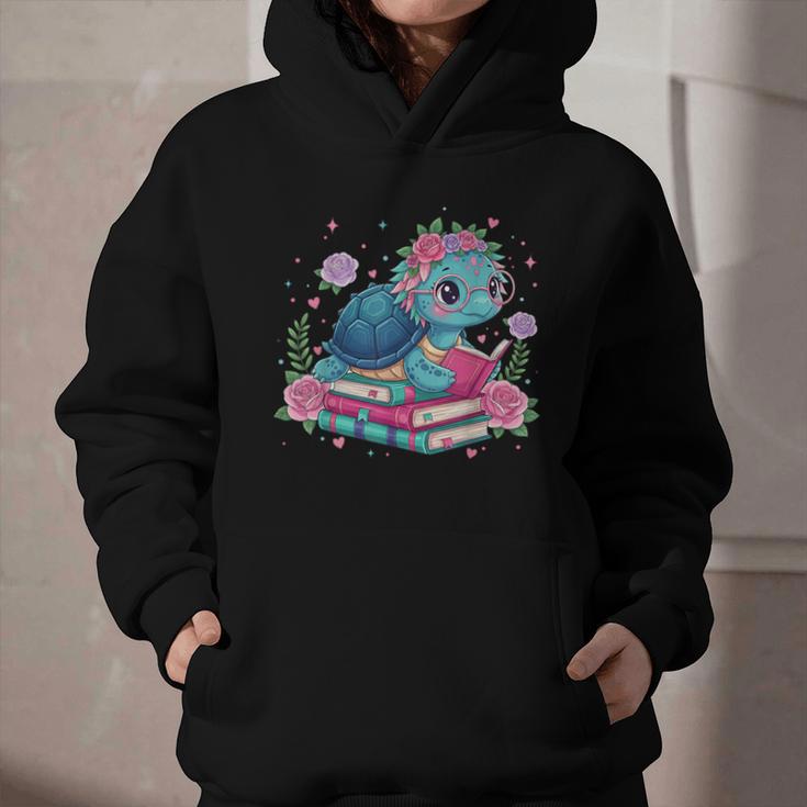 Turtle Bookworm Reading Book Bookworm Book Nerd Cute Graphic Graphic Youth Hoodie