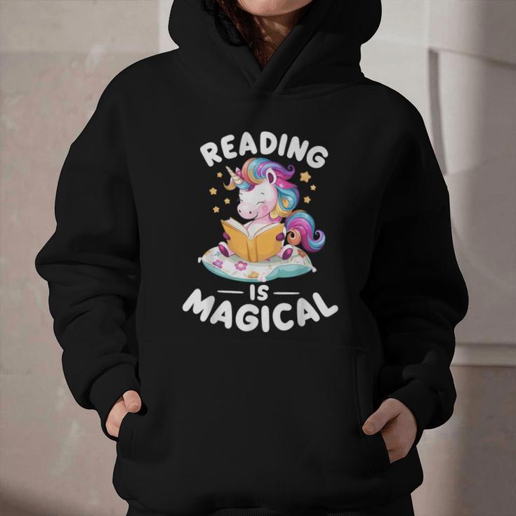Unicorn Teacher Reading Is Magical Book Graphic Youth Hoodie Unicorn Teacher Reading Is Magical Book Graphic Youth Hoodie