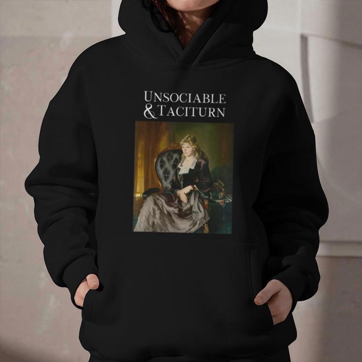 Unsociable And Taciturn Jane Austin Quote Book Classic Lit Graphic Youth Hoodie Unsociable And Taciturn Jane Austin Quote Book Classic Lit Graphic Youth Hoodie