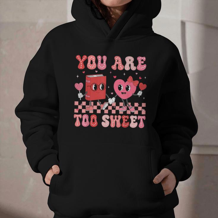 Valentine Day Book You Are Too Sweet Librarian Teacher Kids Graphic Youth Hoodie Valentine Day Book You Are Too Sweet Librarian Teacher Kids Graphic Youth Hoodie