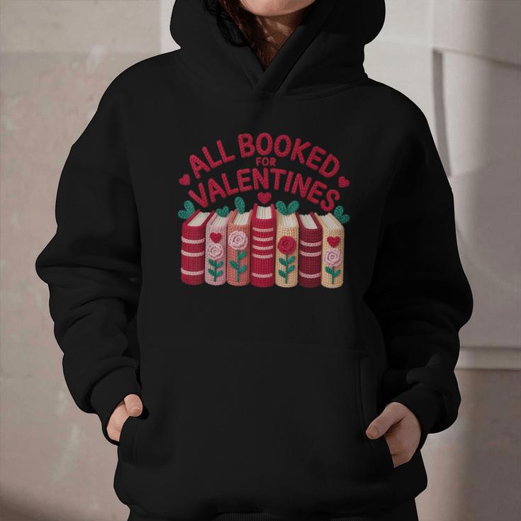 Valentines All Booked For Valentine Book Lover Teacher Graphic Youth Hoodie