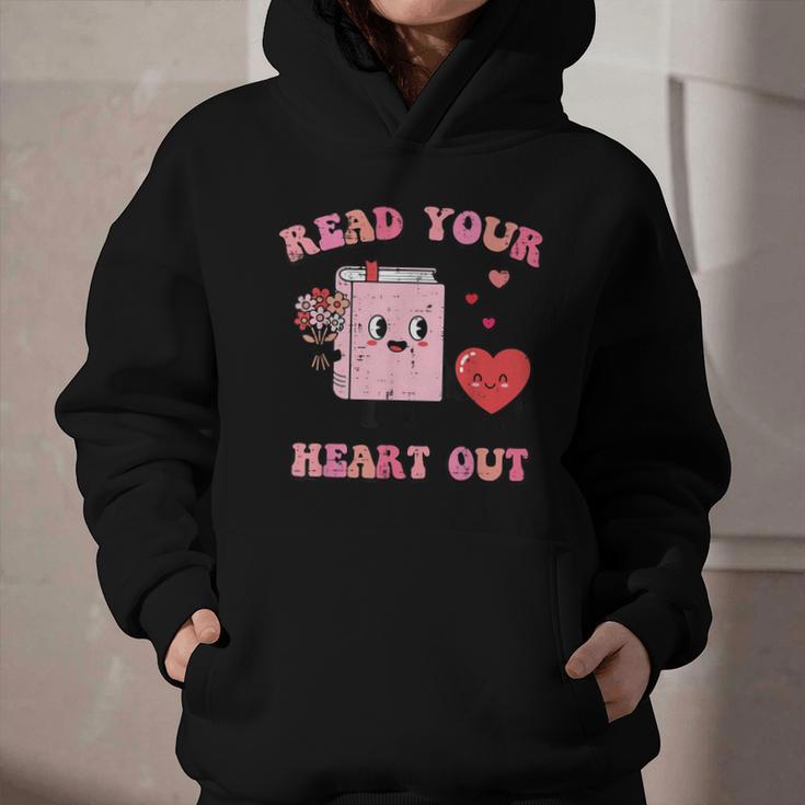 Valentines Day Book Read Your Heart Out Women Men Kids Graphic Youth Hoodie
