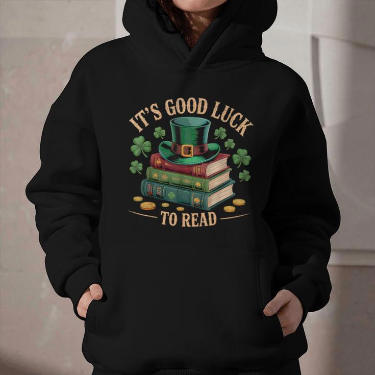 Vintage It's Good Luck To Read St Patrick's Day Book Lucky Graphic Youth Hoodie
