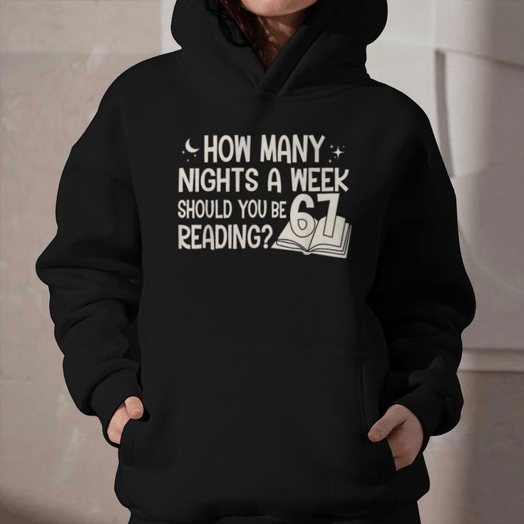 Vintage How Many Nights Reading 67 Meme Book Lover Teacher Graphic Youth Hoodie Vintage How Many Nights Reading 67 Meme Book Lover Teacher Graphic Youth Hoodie