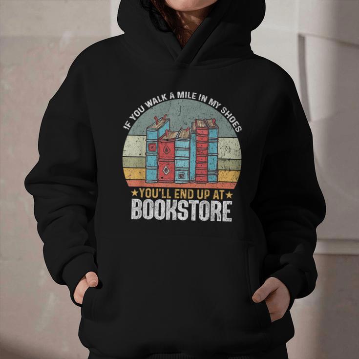 If You Walk A Mile In My Shoes You'Ll End Bookstore Reading Graphic Youth Hoodie If You Walk A Mile In My Shoes You'Ll End Bookstore Reading Graphic Youth Hoodie