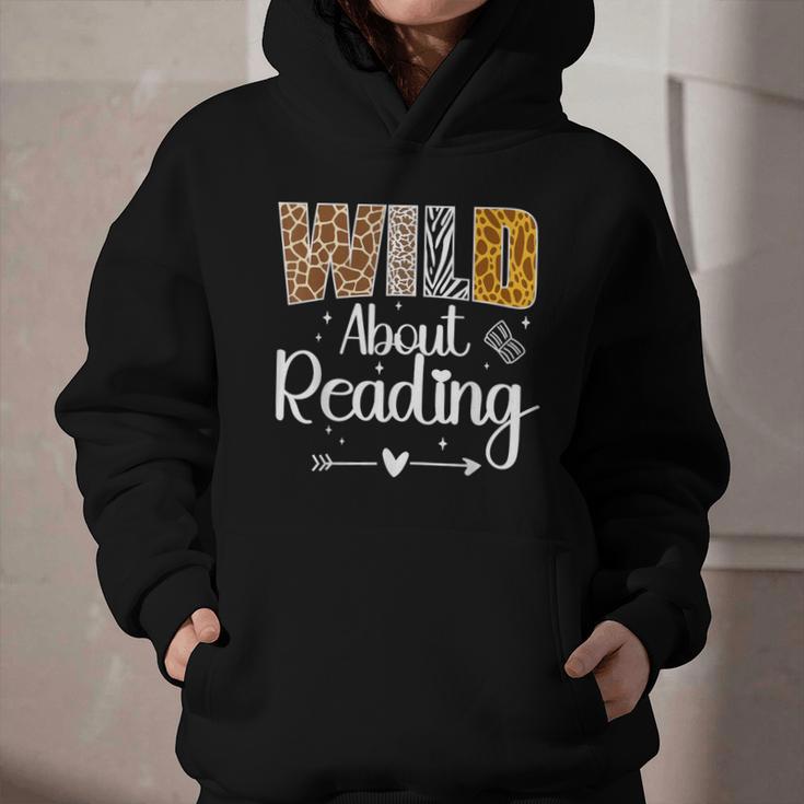 Wild About Reading Book Lover Bookworm Library Day Graphic Youth Hoodie Wild About Reading Book Lover Bookworm Library Day Graphic Youth Hoodie