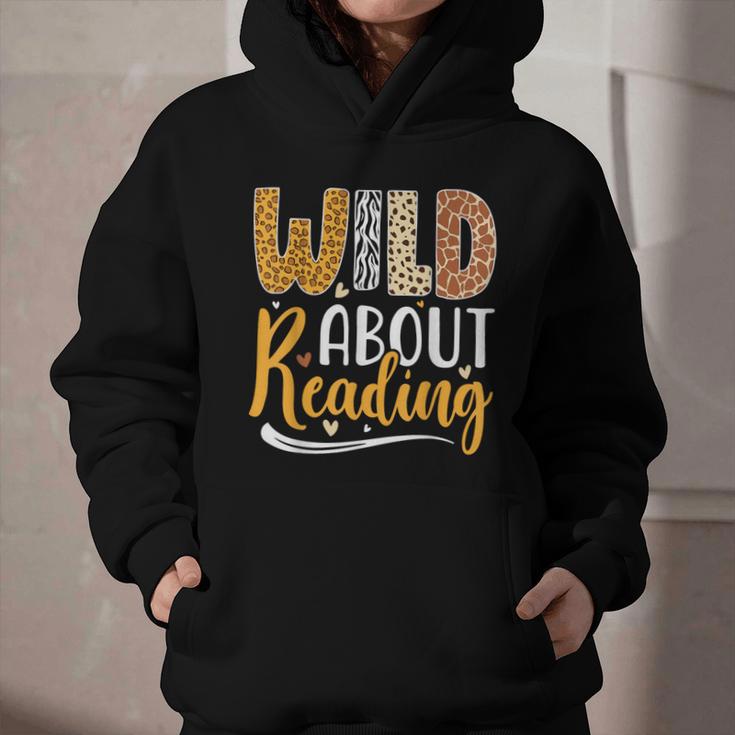 Wild About Reading Lover Bookworm Library Teacher Zoo Animal Graphic Youth Hoodie Wild About Reading Lover Bookworm Library Teacher Zoo Animal Graphic Youth Hoodie