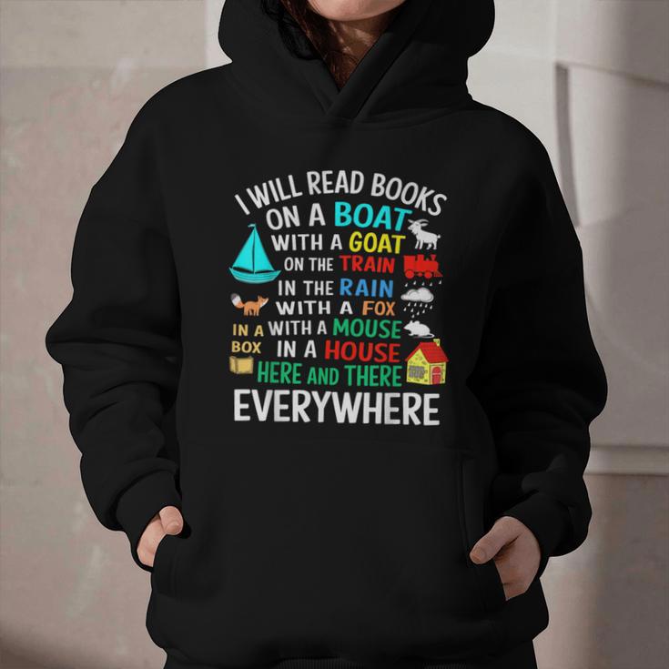 I Will Read Books On A Boat & Everywhere Graphic Youth Hoodie