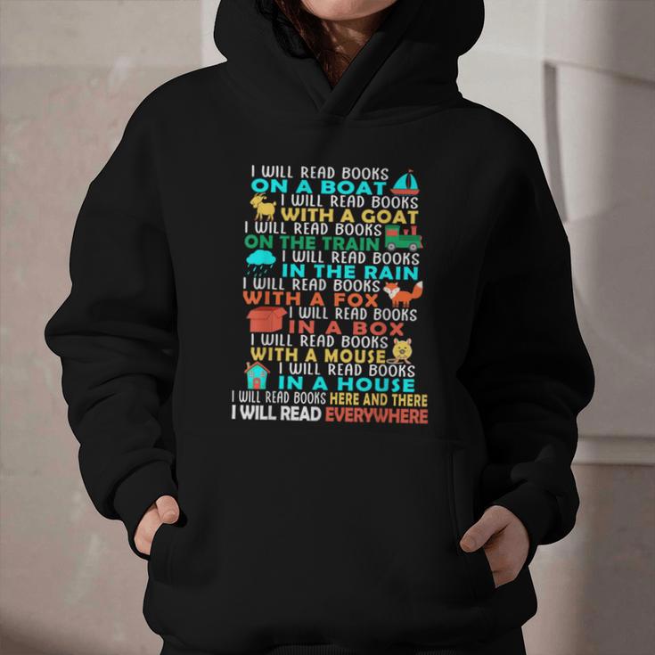 I Will Read Books On A Boat Kids Reading Read Books Graphic Youth Hoodie I Will Read Books On A Boat Kids Reading Read Books Graphic Youth Hoodie