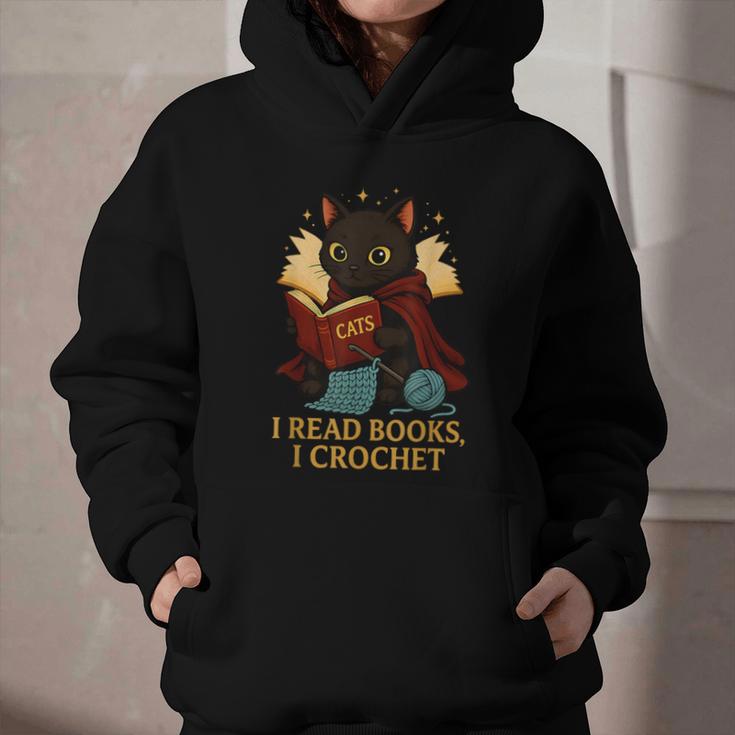 Wizard Cat Reading a Book While Crocheting Graphic Youth Hoodie Wizard Cat Reading a Book While Crocheting Graphic Youth Hoodie