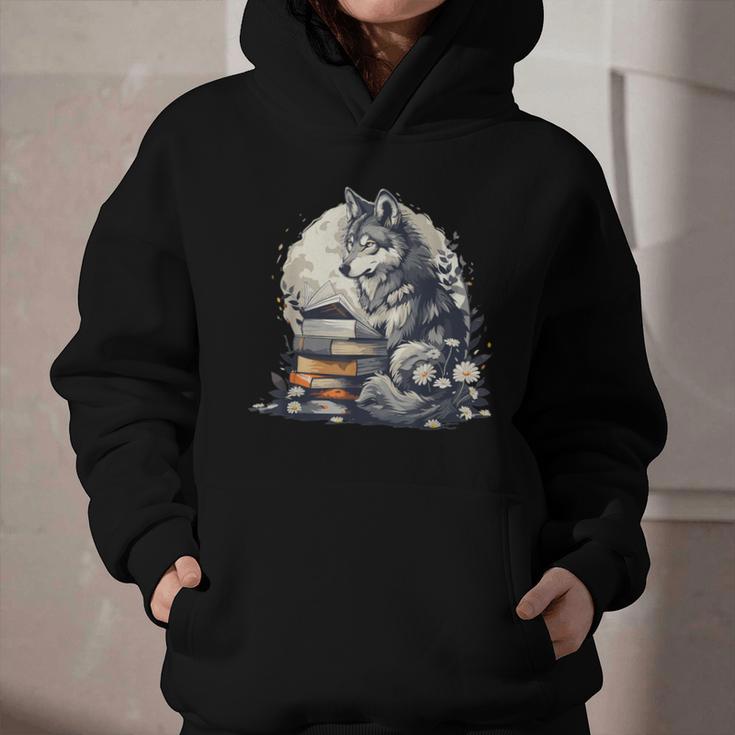 Wolf Reading Book Librarian Library Wolves Graphic Youth Hoodie Wolf Reading Book Librarian Library Wolves Graphic Youth Hoodie