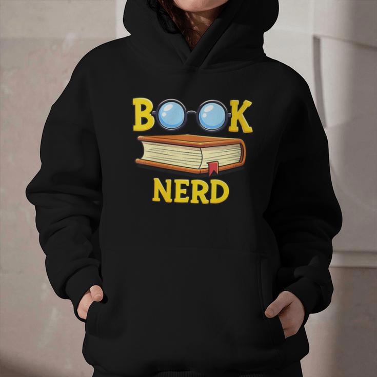 Women's Adorable Book Nerd Typography Minimalist Library Lover Graphic Youth Hoodie