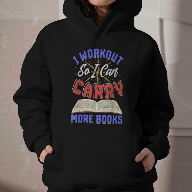 I Workout So I Can Carry More Books Exercise Books Lover Graphic Youth Hoodie I Workout So I Can Carry More Books Exercise Books Lover Graphic Youth Hoodie