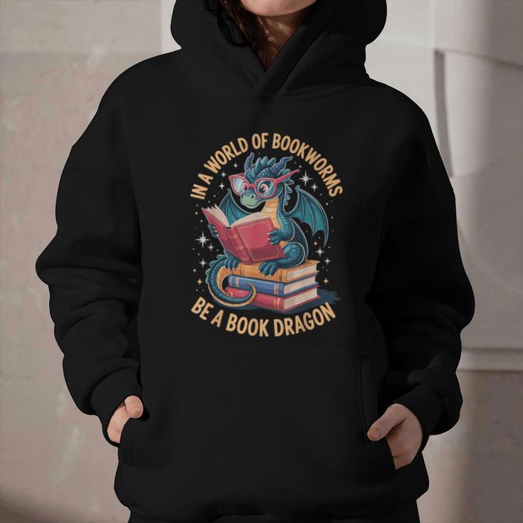 In A World Of Bookworms Be A Book Dragon Graphic Youth Hoodie In A World Of Bookworms Be A Book Dragon Graphic Youth Hoodie