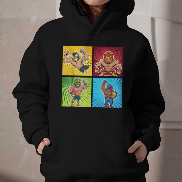 Wrestling Comic Book Wrestler Mexican Lucha Libre Mask Graphic Youth Hoodie Wrestling Comic Book Wrestler Mexican Lucha Libre Mask Graphic Youth Hoodie