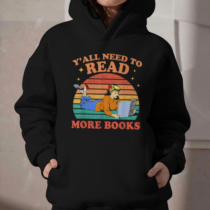 Y'All Need To Read More Books Book Lover Vintage Graphic Youth Hoodie