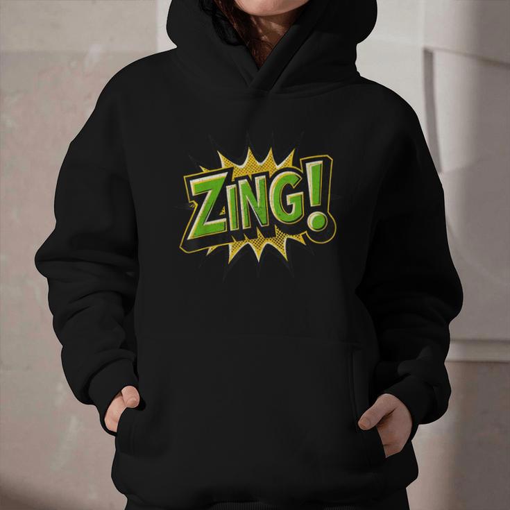 ZING Comic Book Retro Artwork – Cartoon Collector Graphic Youth Hoodie