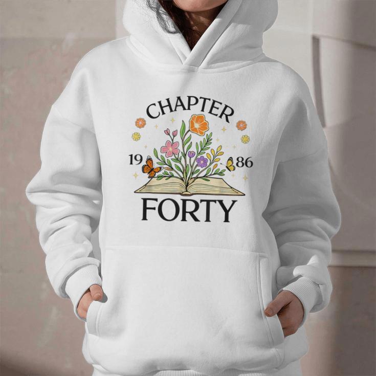 1986 Chapter Forty 40th Birthday Wildflower Book Graphic Youth Hoodie 1986 Chapter Forty 40th Birthday Wildflower Book Graphic Youth Hoodie