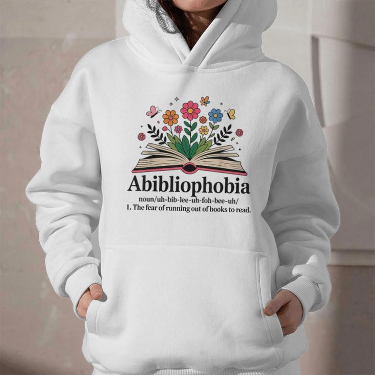 Abibliophobia Noun The Fear Of Running Out Of Books To Read Graphic Youth Hoodie
