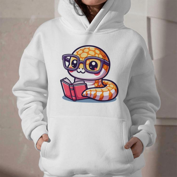 Adorable Book Lover Rattlesnake With Reading Glasses Cute Graphic Youth Hoodie Adorable Book Lover Rattlesnake With Reading Glasses Cute Graphic Youth Hoodie
