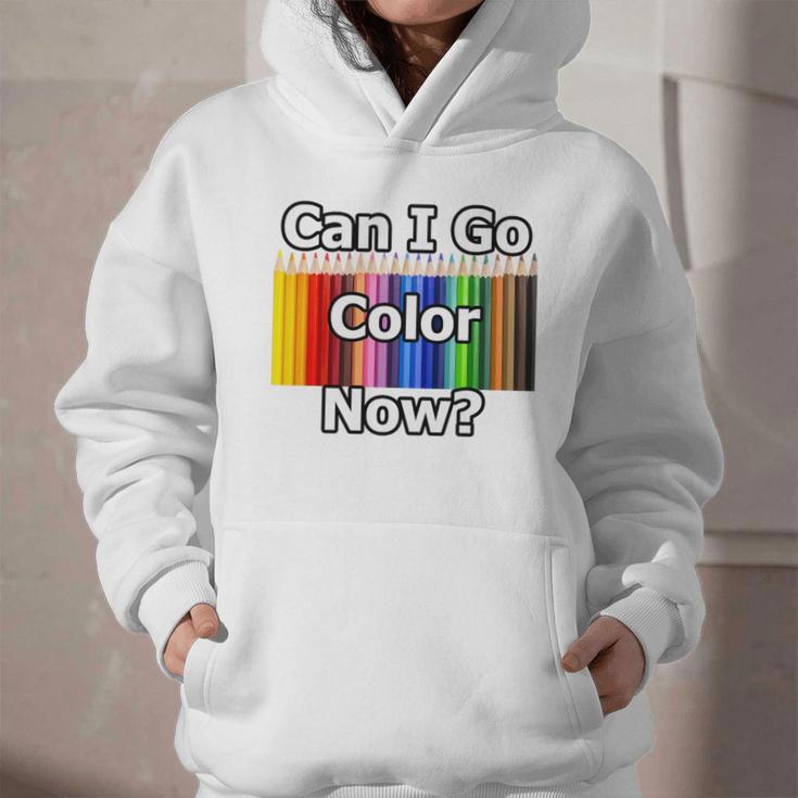 Adult Coloring Book Can I Go Color Now Women Men Adults Premium Tri-Blend Graphic Youth Hoodie