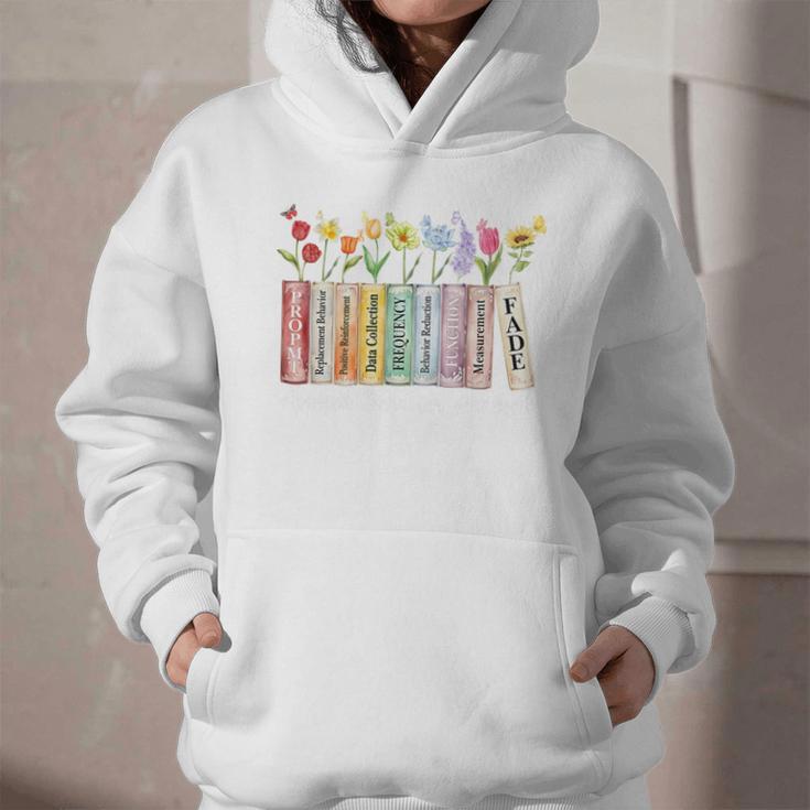 Applied Behavior Analysis Book Wildflower ABA RBT Therapist Premium Tri-Blend Graphic Youth Hoodie