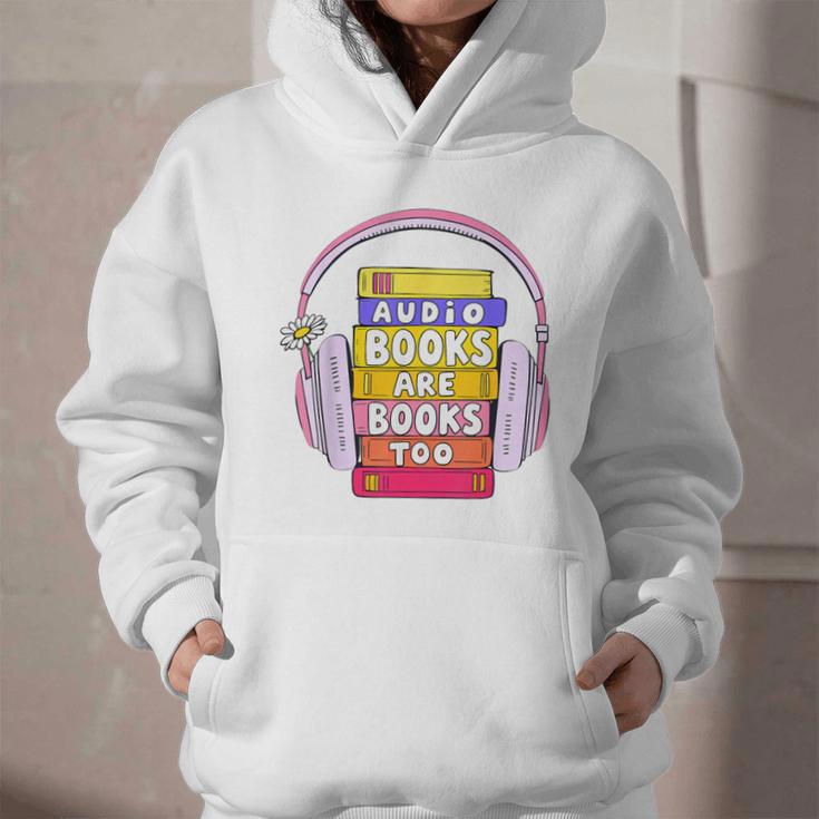 Audiobooks Are Books Too – Bookworm Nerd Reading Geek Graphic Youth Hoodie