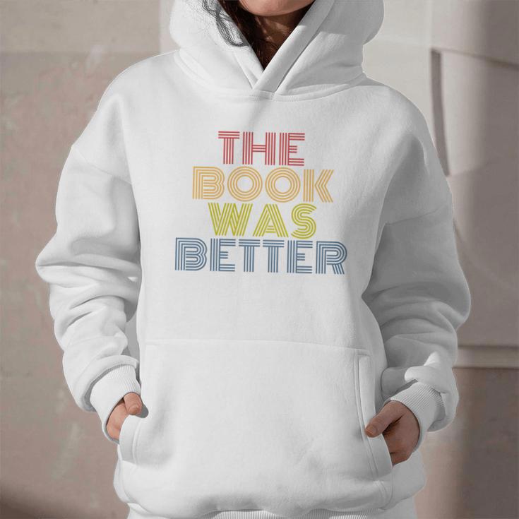 The Book Was Better Retro 70s Vintage Premium Tri-Blend Graphic Youth Hoodie