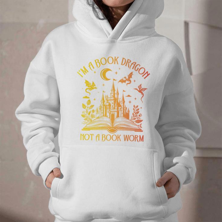 Book Dragon Not Book Worm Premium Graphic Youth Hoodie