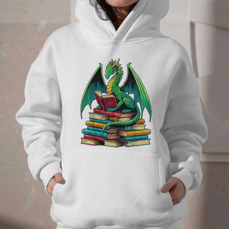 Book Dragon Reading Books Graphic Youth Hoodie Book Dragon Reading Books Graphic Youth Hoodie