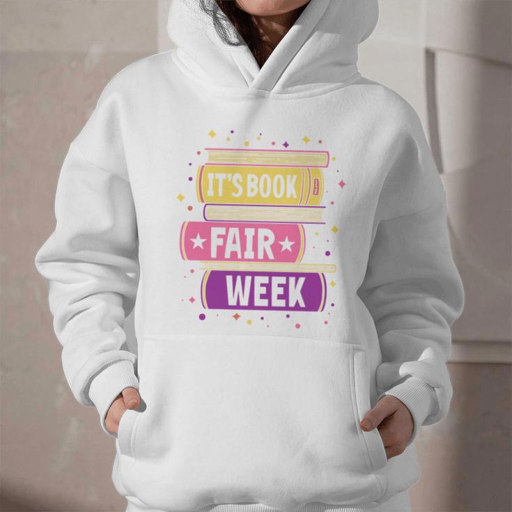 Book Fair Bookworm Library Its Book Fair Week Graphic Youth Hoodie