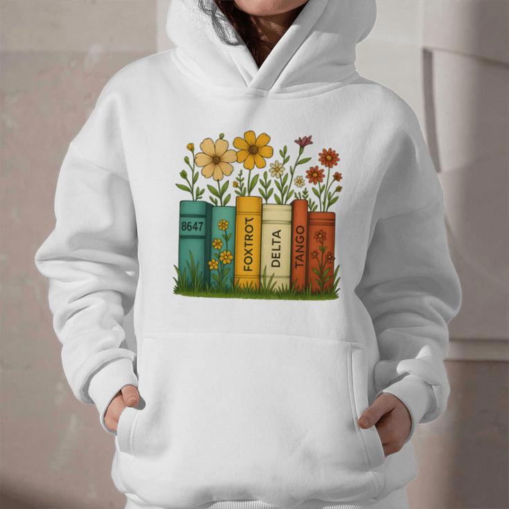 Book Flower 8647 Foxtrots Deltas Tangos Graphic Youth Hoodie