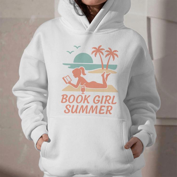 Book Girl Summer Book Reading Retro Sunset Graphic Youth Hoodie Book Girl Summer Book Reading Retro Sunset Graphic Youth Hoodie