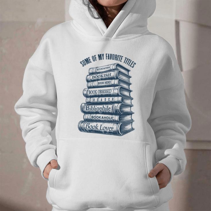 Book Lover Bookish Reader Bibliophile Book Nerd Titles Graphic Youth Hoodie Book Lover Bookish Reader Bibliophile Book Nerd Titles Graphic Youth Hoodie