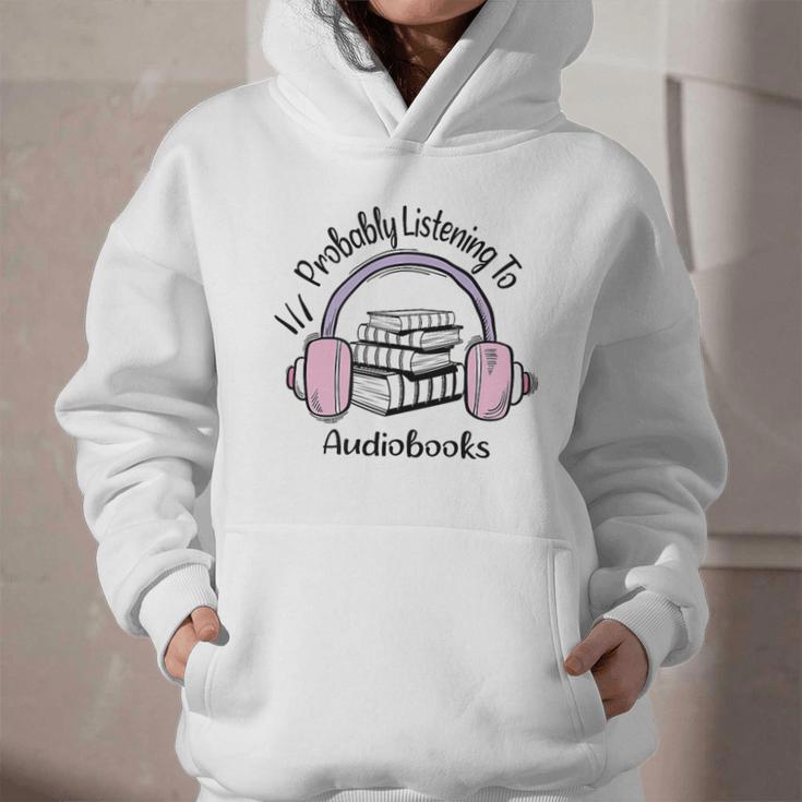 Book Lovers Ideas Probably Listening To Audiobooks Graphic Youth Hoodie