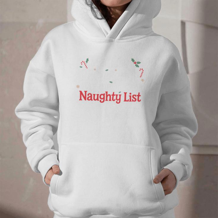 My Book Preference Naughty List Readers Christmas Joke Graphic Youth Hoodie