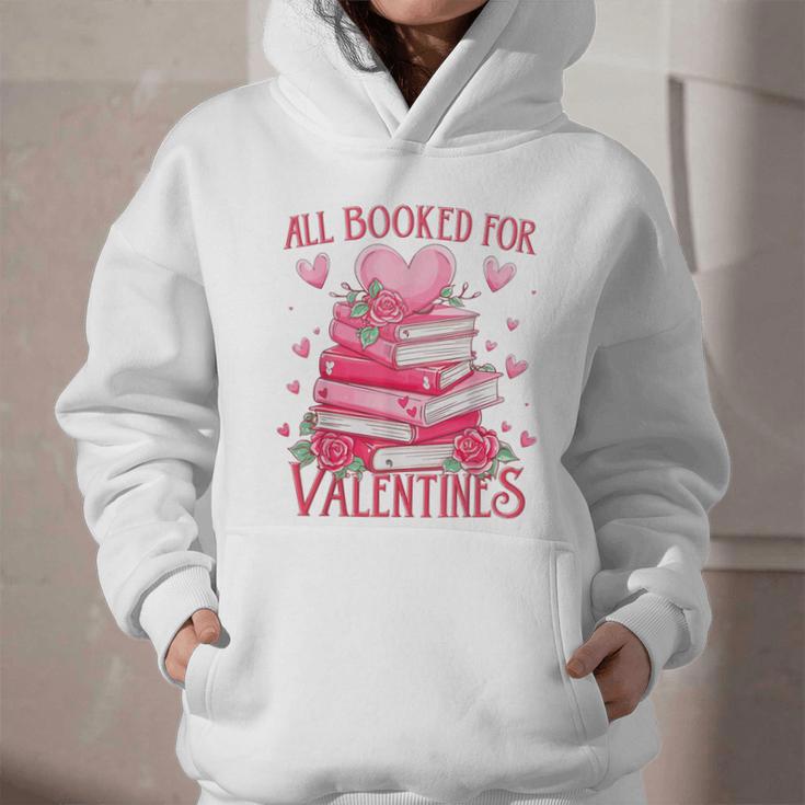 All Booked For Valentine Books Lover Teacher Floral Graphic Youth Hoodie