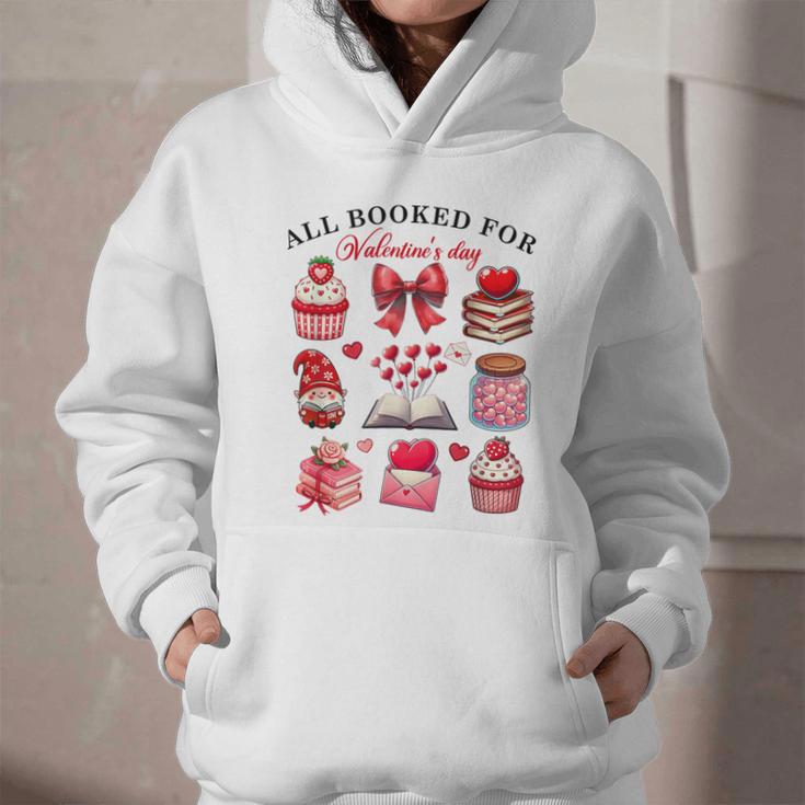 All Booked For Valentine's Day Book Lover Bookworm Bookish Graphic Youth Hoodie